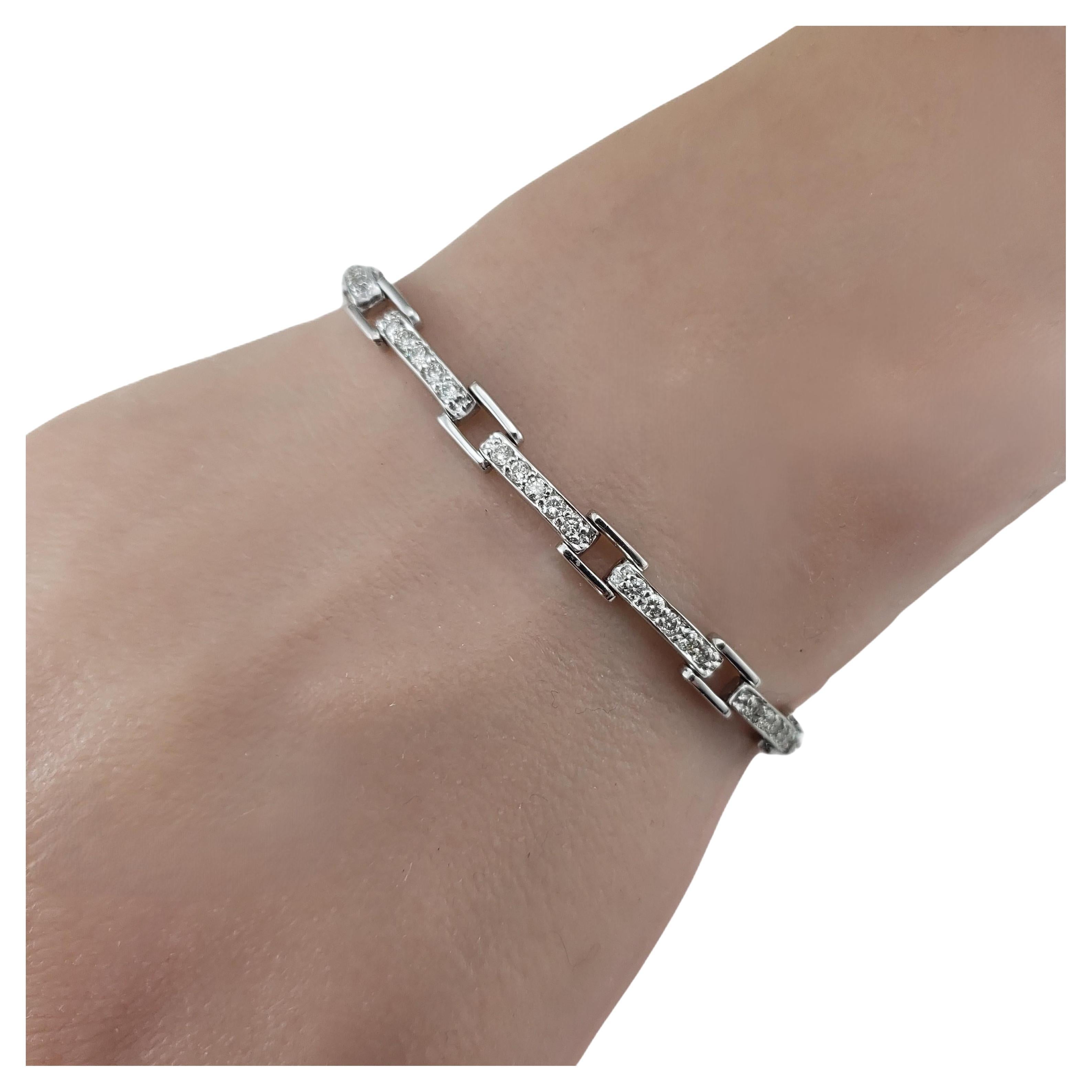 Bracciale A Link in oro bianco 14K e diamanti #22912 in vendita