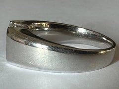 14K White Gold and Diamond Men's Ring