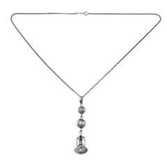 14K White Gold and Diamond Pendant Necklace #22218