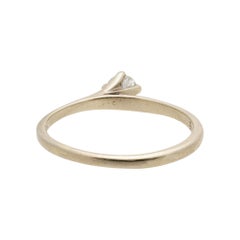 14K White Gold and Diamond Vintage Engagement Ring