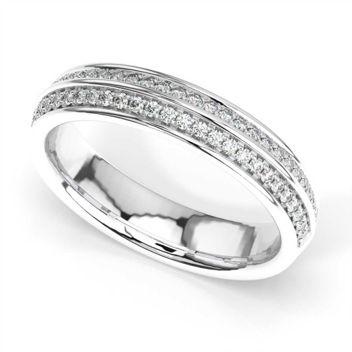 Round Cut 14K White Gold Anna Diamond Ring '1/4 Ct. tw' For Sale