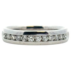14k White Gold approx. 0.24ctw Diamond Wedding Band Ring