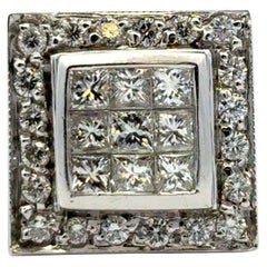 14k White Gold approx. 0.73ctw Square Diamond Ring