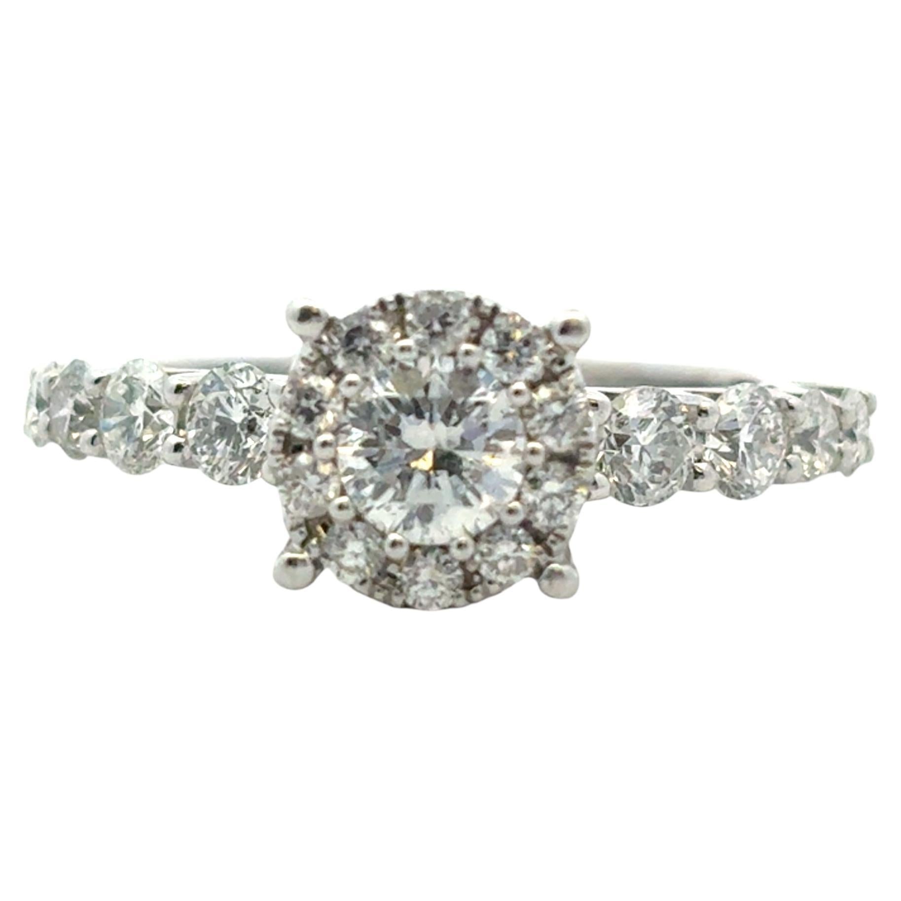 14k White Gold approx. 0.80ctw Diamond Engagement Ring