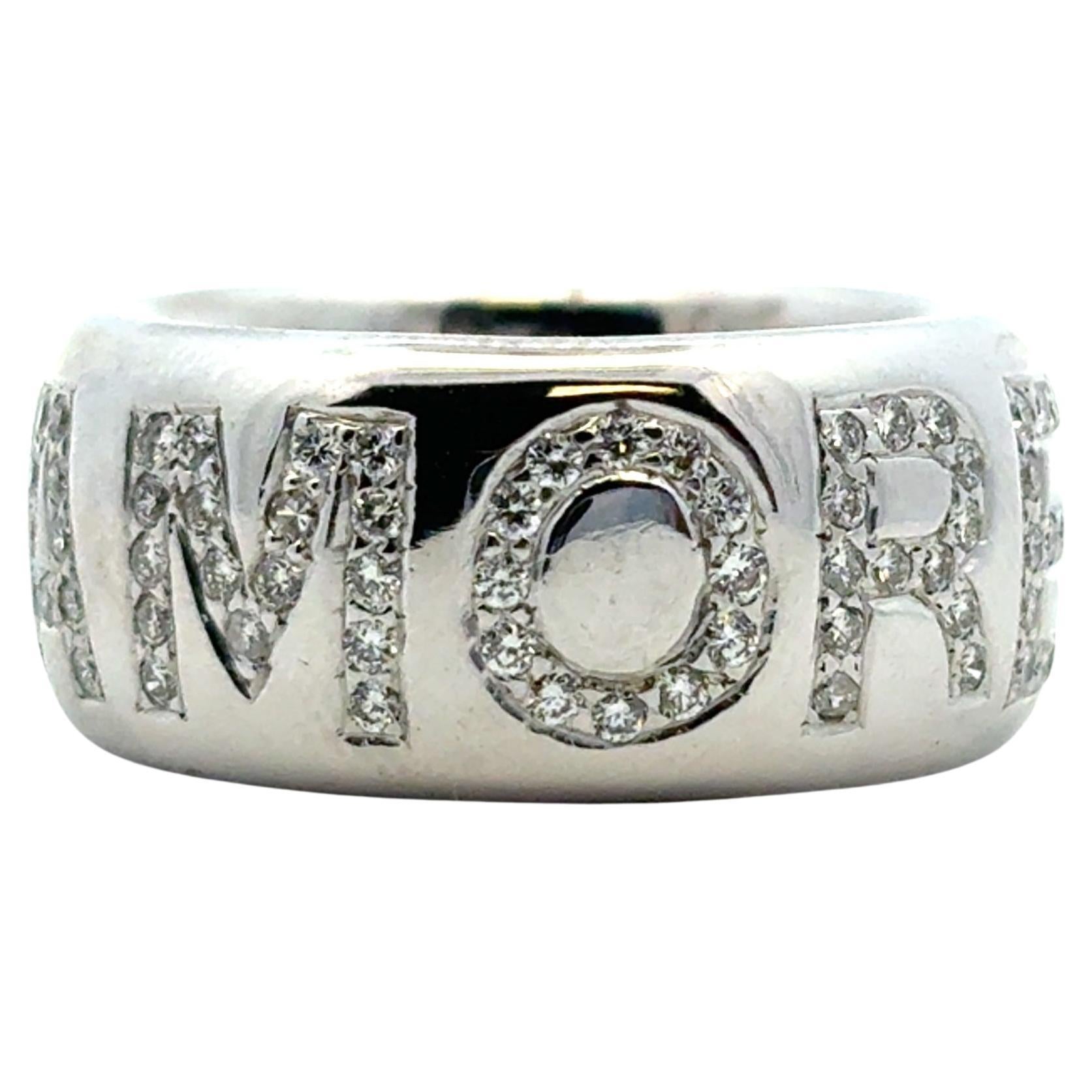 14k White Gold approx. 2ctw Diamond "Amore" Band Ring