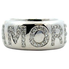14k White Gold approx. 2ctw Diamond "Amore" Band Ring