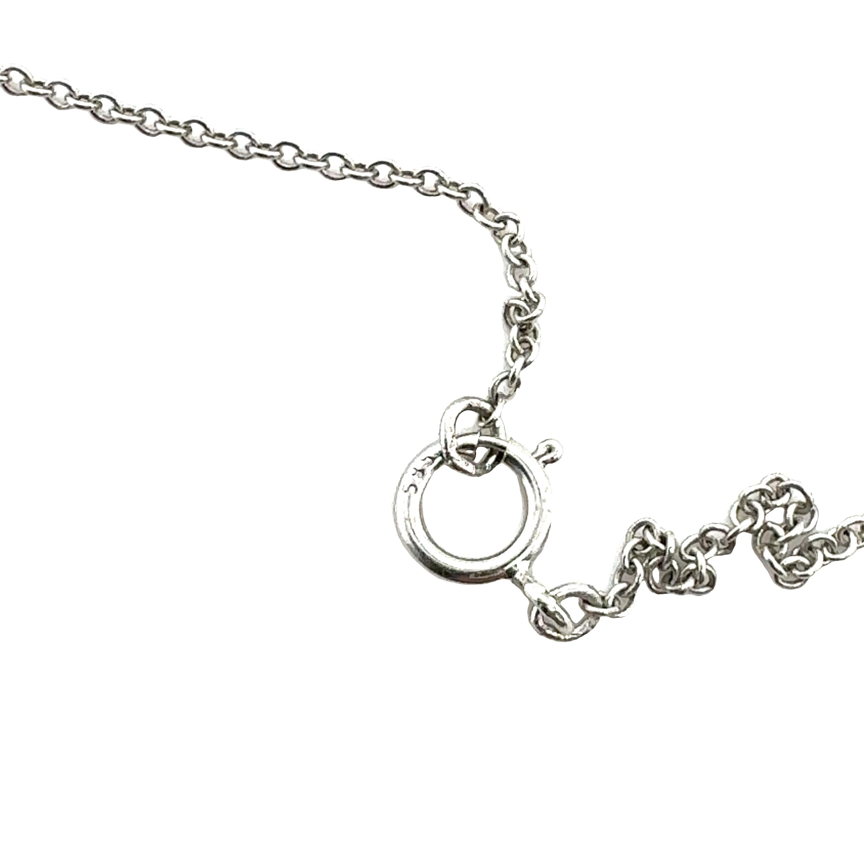 Colgante de Aguamarina y Diamante en Oro Blanco de 14K Corte oval en venta