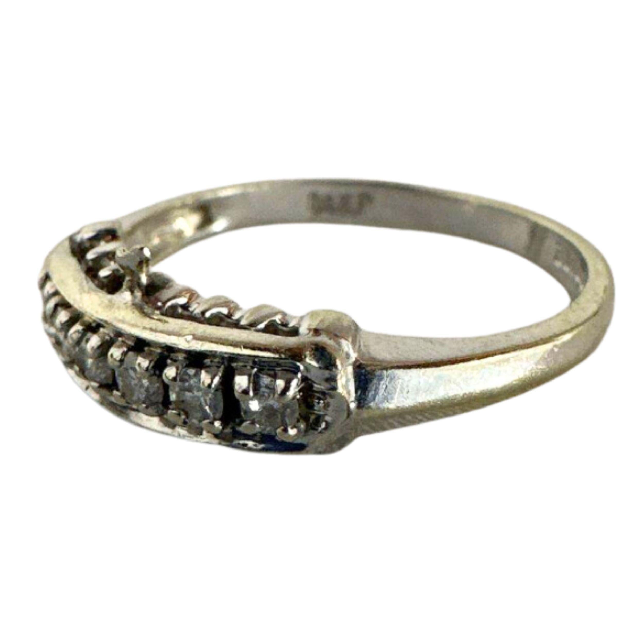 14k White Gold Art Deco Cocktail Brilliant Cut Diamonds Ring for Women Size 6.25 For Sale 8