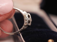 14 Karat Weißgold Art Deco Verlobungsring mit Diamant im alten Minenschliff