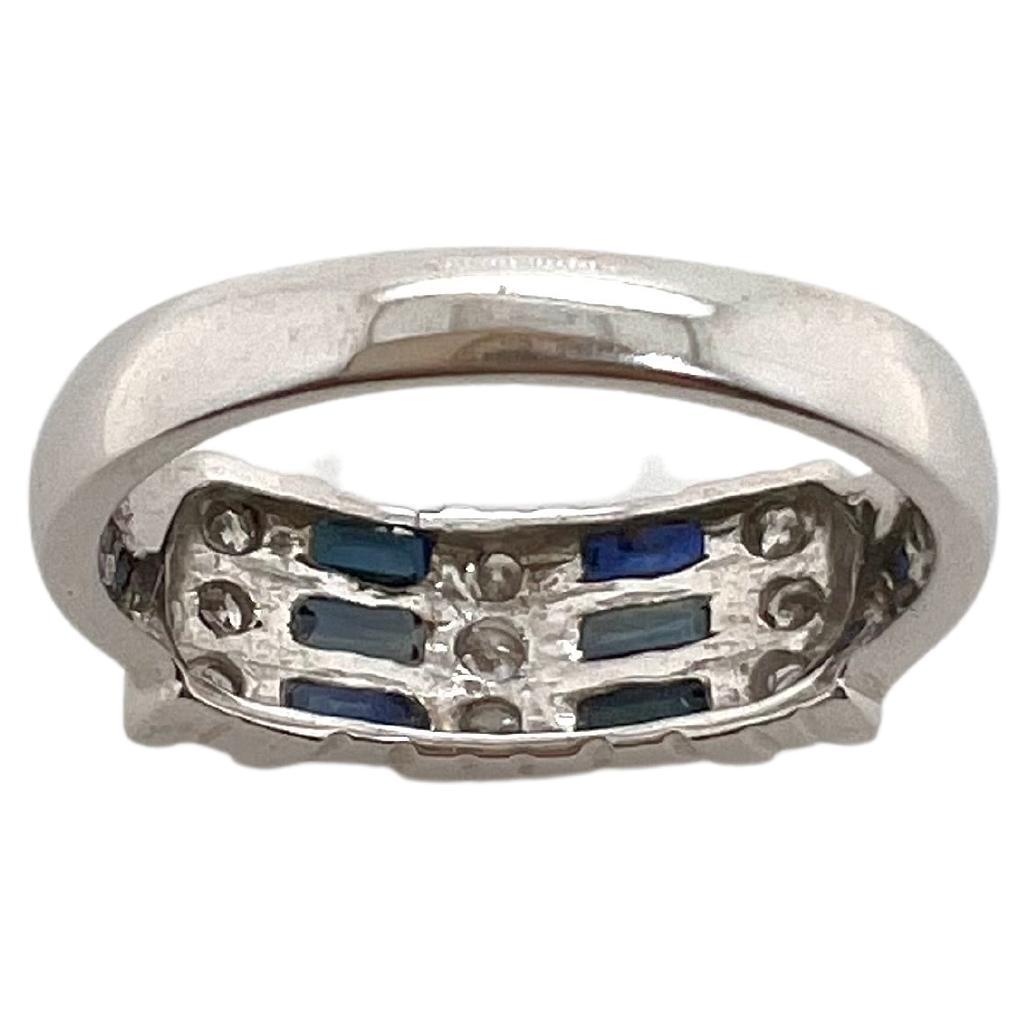 One of our class designs!  This beautiful sapphire ring contains baguette sapphires and brilliant round diamonds that are channel set in 14k white gold.  The timeless design will be versatile for any occasion!


Size: 6.75 / can be sized
Stone: