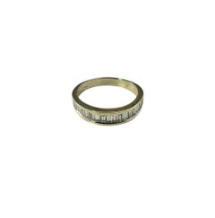 14K White Gold Baguette Diamond Band Ring Size 9.5 #19851