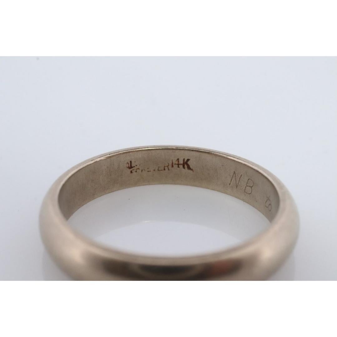 Band aus 14 Karat Weißgold. HEAVY 14k Gold Ehering für Damen oder Herren