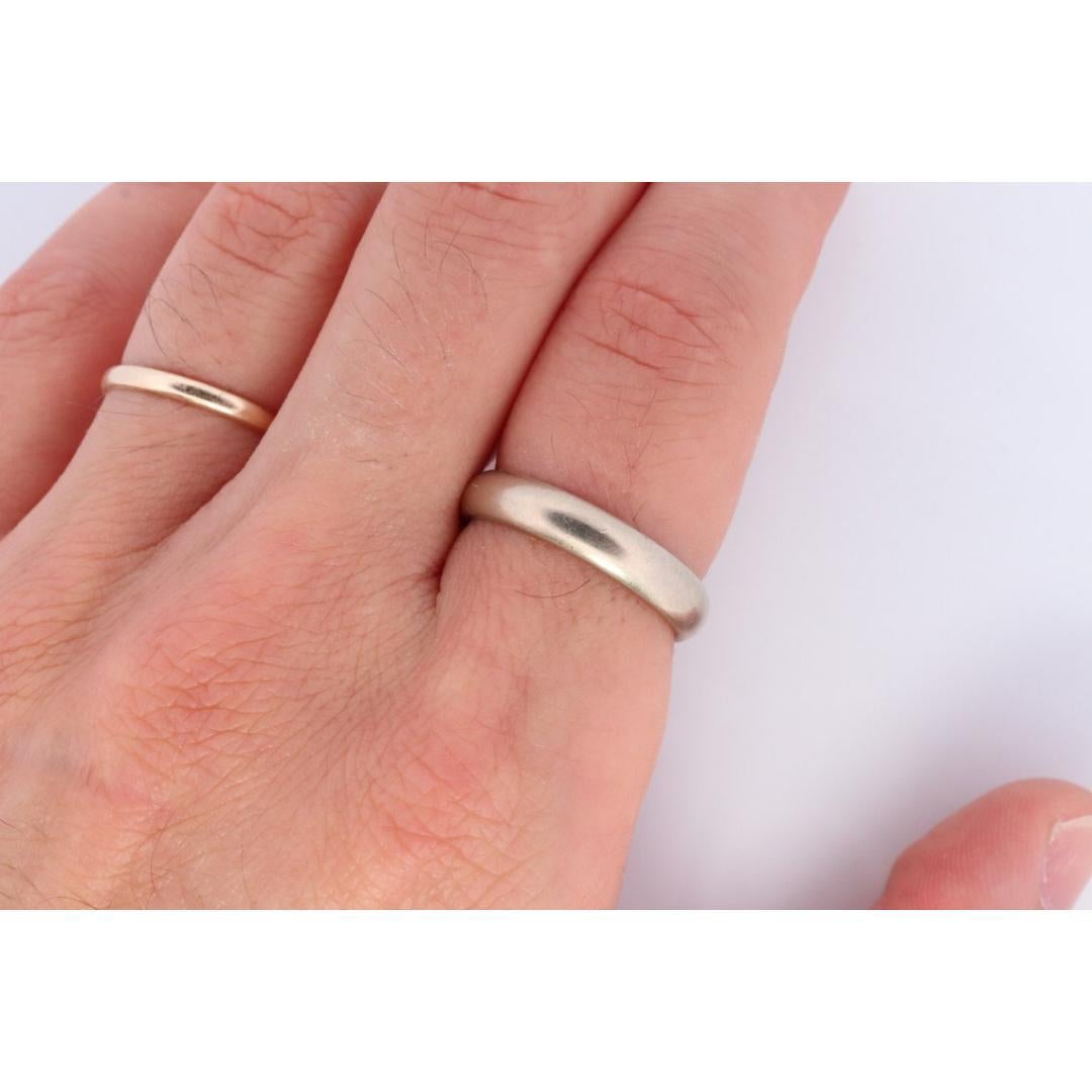 Band aus 14 Karat Weißgold. HEAVY 14k Gold Ehering 1