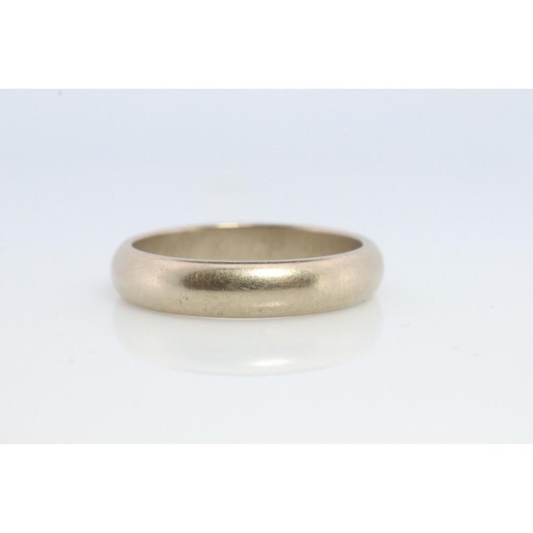 Band aus 14 Karat Weißgold. HEAVY 14k Gold Ehering 2