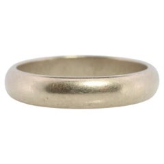 14k White Gold Band. HEAVY 14k Gold Wedding Band