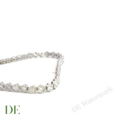 14k white gold bee my lover hexagon classic 1.73 ct diamond bracelet