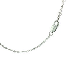 Antique Handcrafted Old European Cut Diamond Solitaire Necklace 14k White Gold