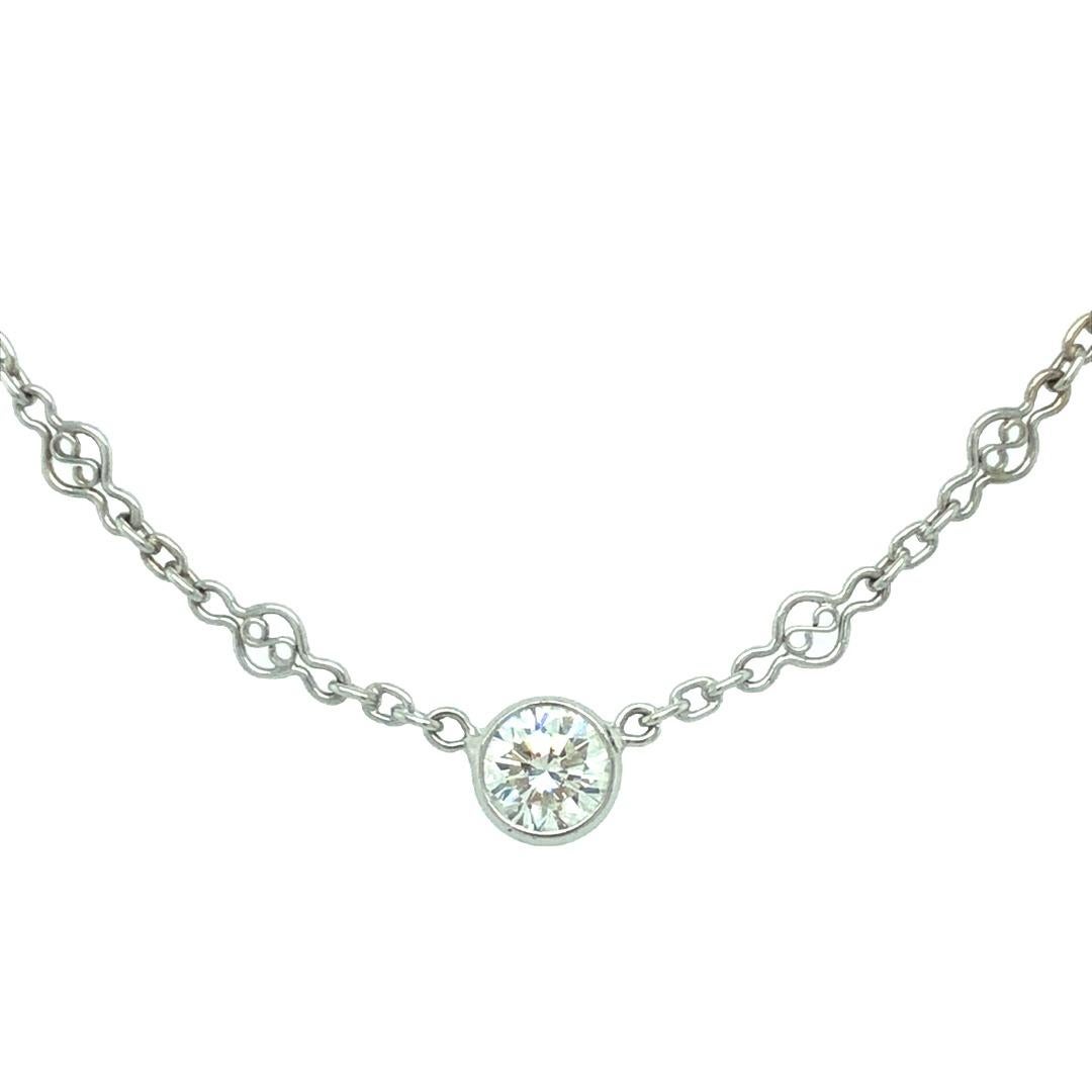 Antique Handcrafted Old European Cut Diamond Solitaire Necklace 14k White Gold For Sale 1