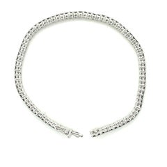 14K White Gold Black Diamond Double Tennis Bracelet