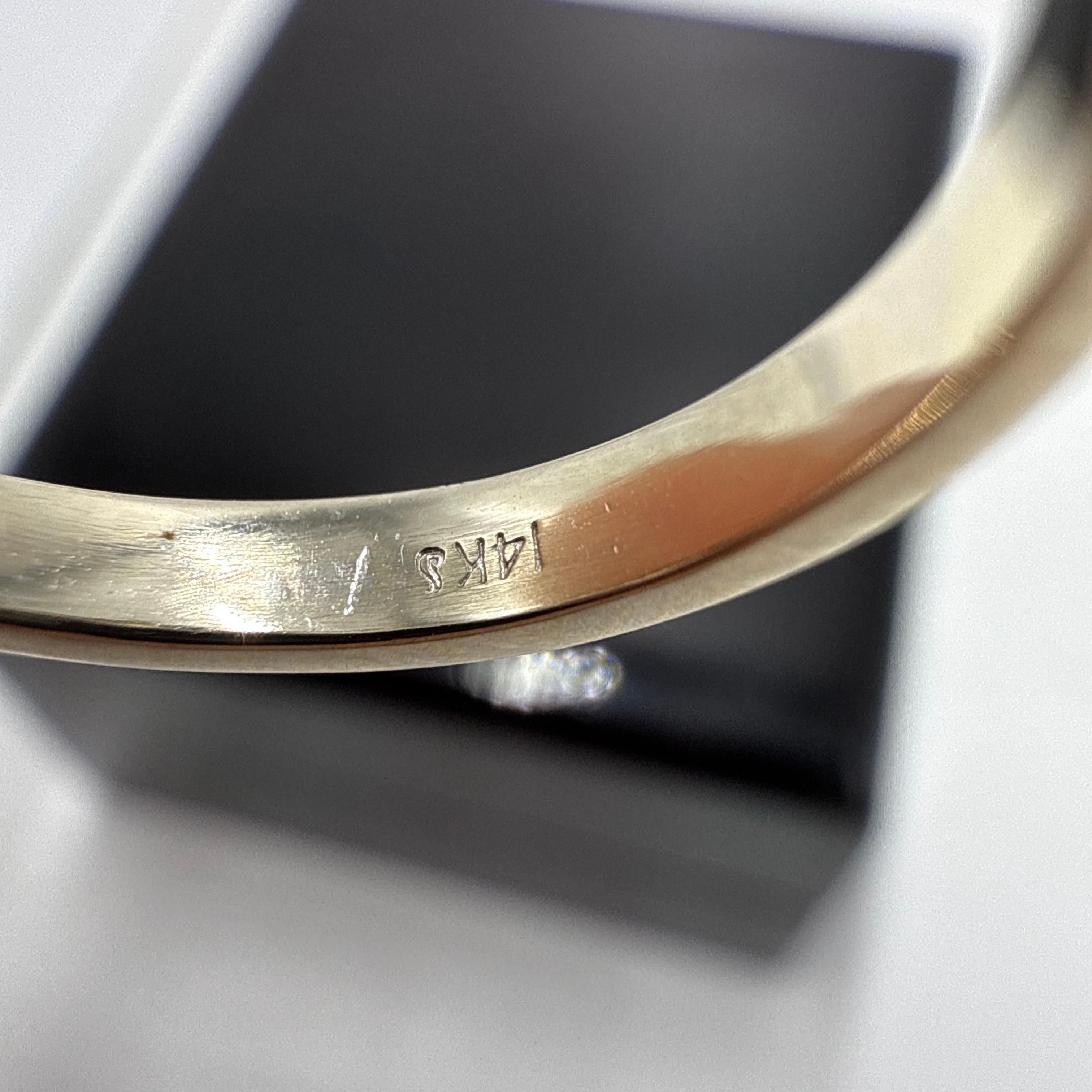 Donna Anello in oro bianco 14K con zircone blu e diamante naturale - 4.39TCW in vendita