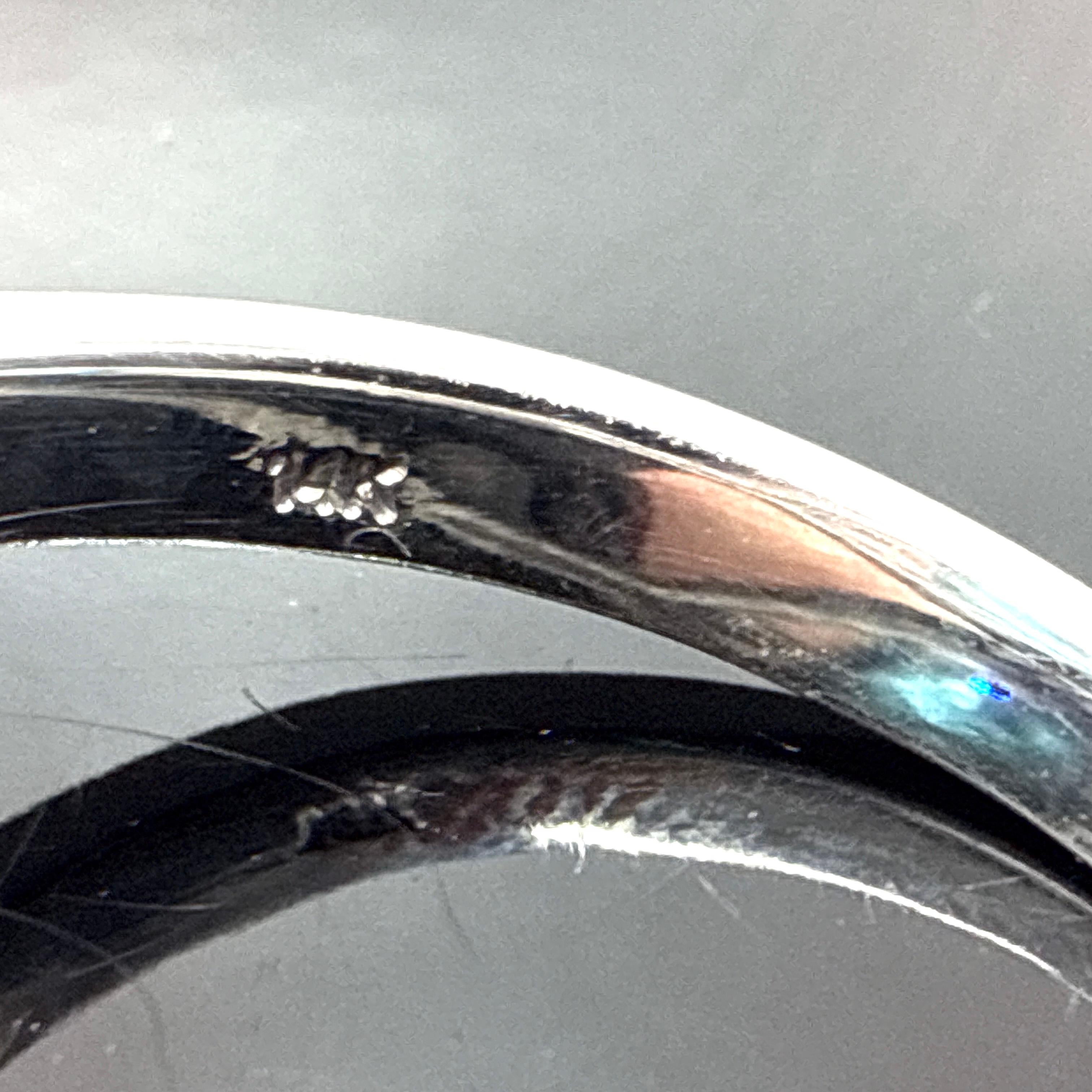 14K White Gold Blue Zircon and Natural Diamond Ring – 6.17TCW For Sale 1