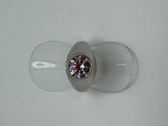 14K White Gold Gypsy-Set Renzite Diamond Ring, 2.0 Carats, Size 7