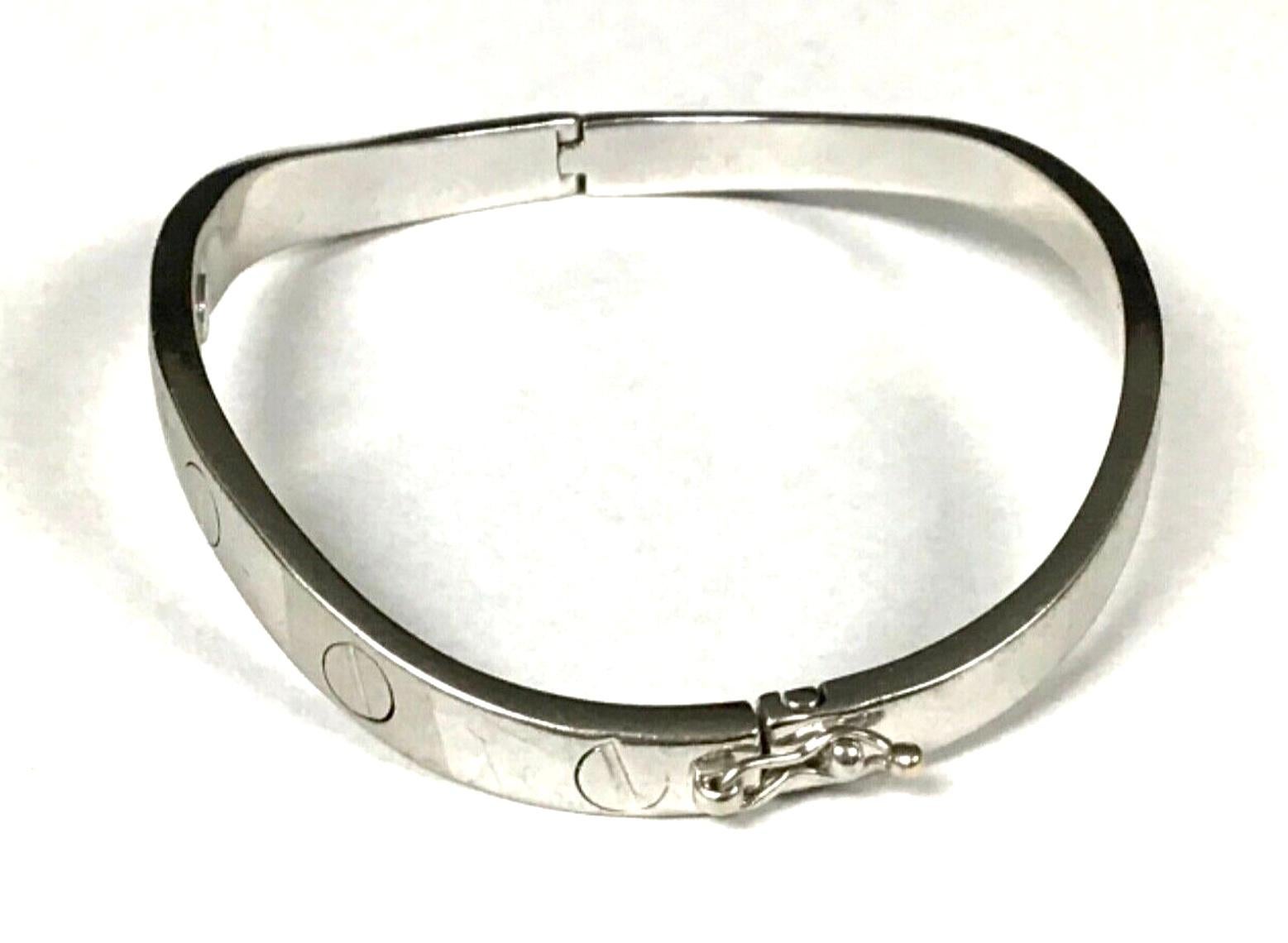 Modern 14K White Gold Bracelet For Sale