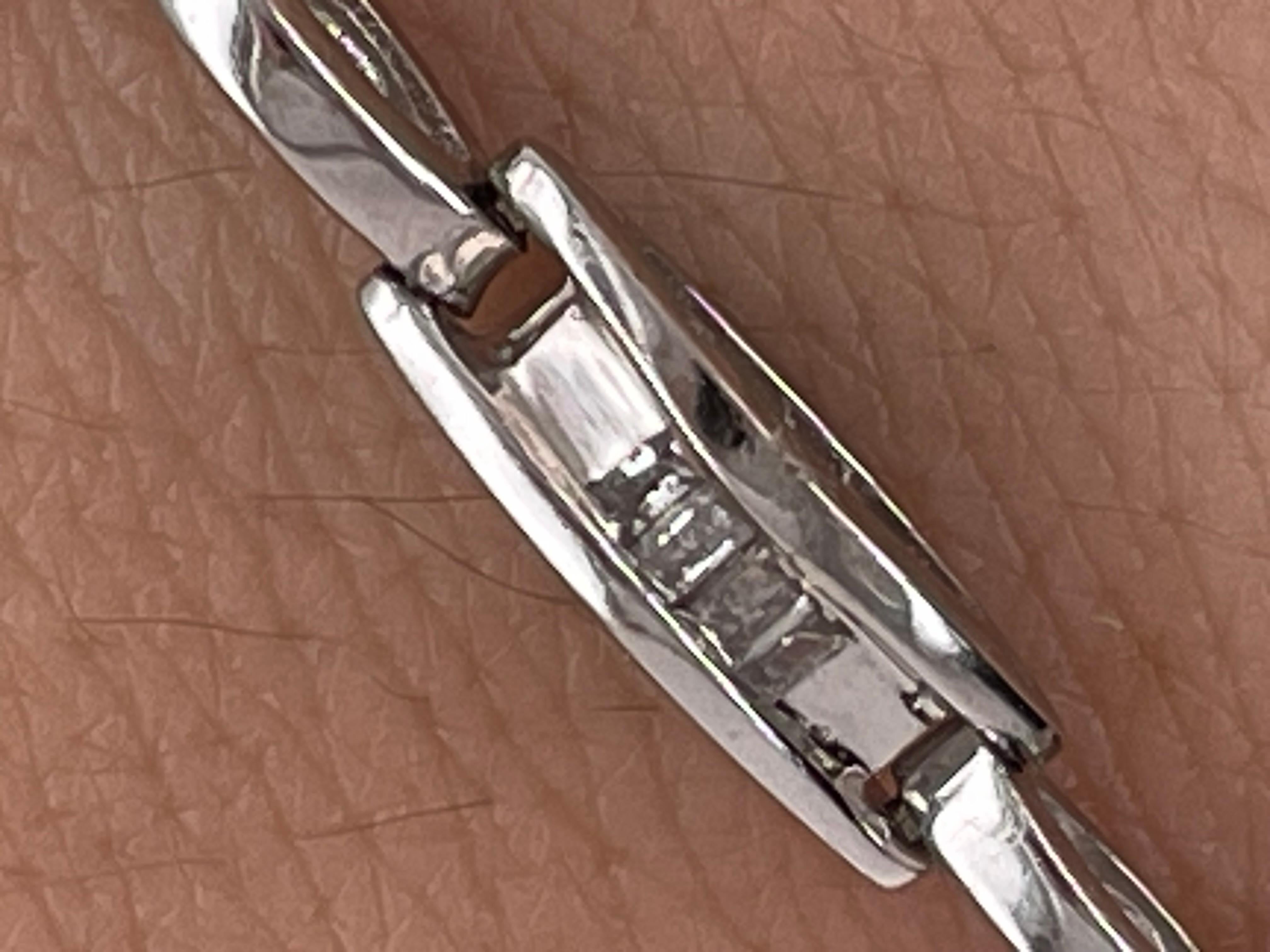 14K White Gold Bracelet with Diamonds For Sale 2