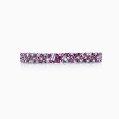 Bracelet en or blanc 14k avec rubis - 8.80 ct et diamants - 2.02 ct