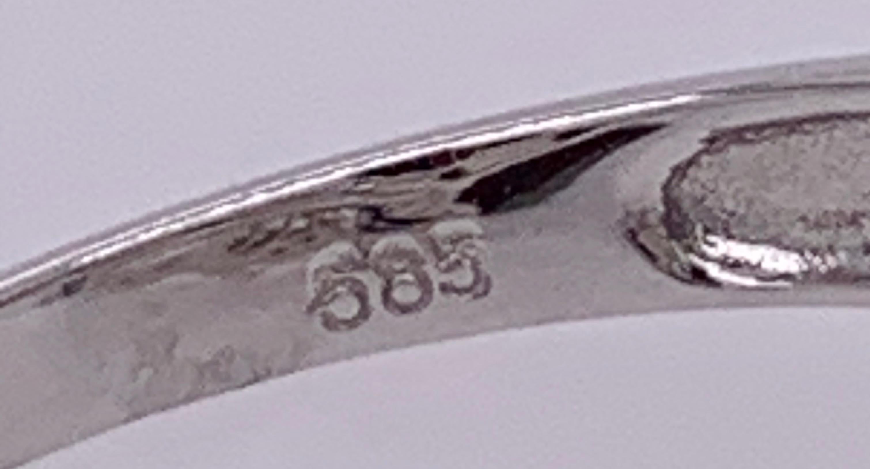 Anello con farfalla e diamante da 0,25 carati in oro bianco 14 carati, 4 grammi in vendita 5
