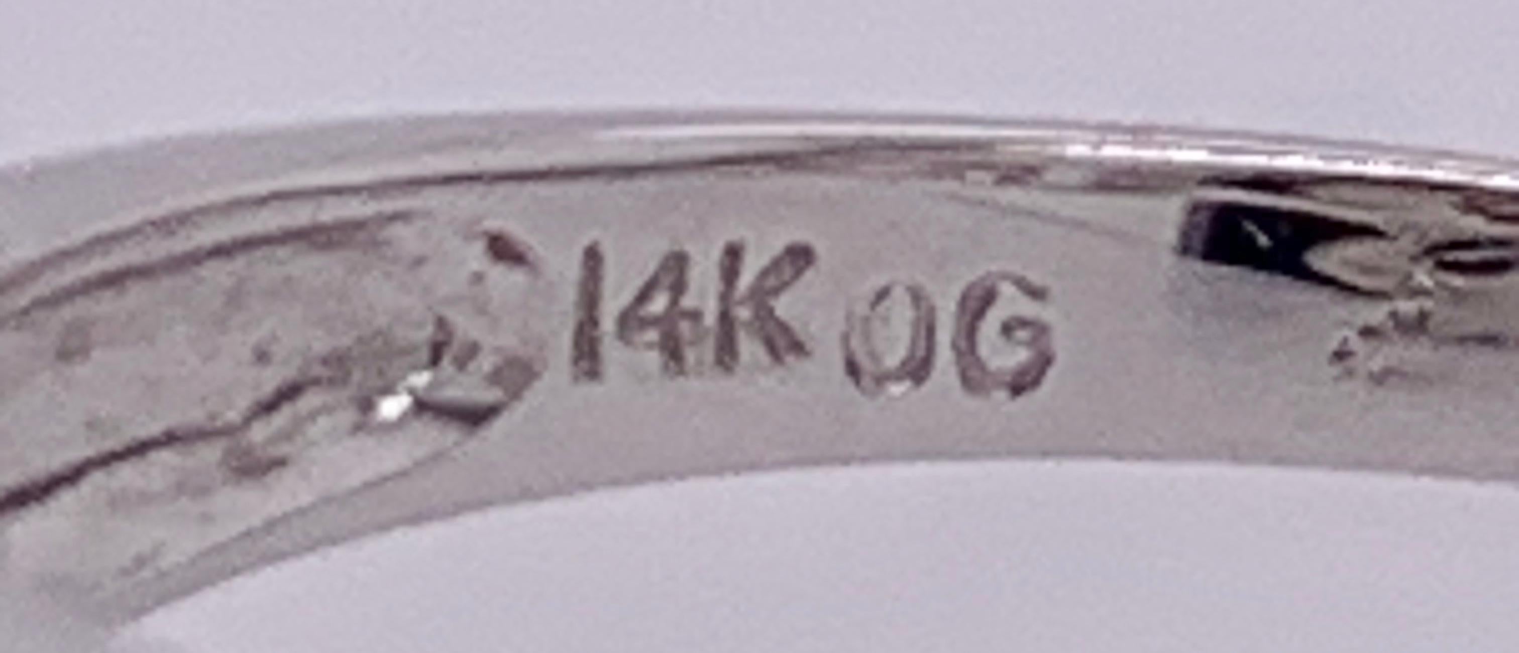 Anello con farfalla e diamante da 0,25 carati in oro bianco 14 carati, 4 grammi in vendita 6