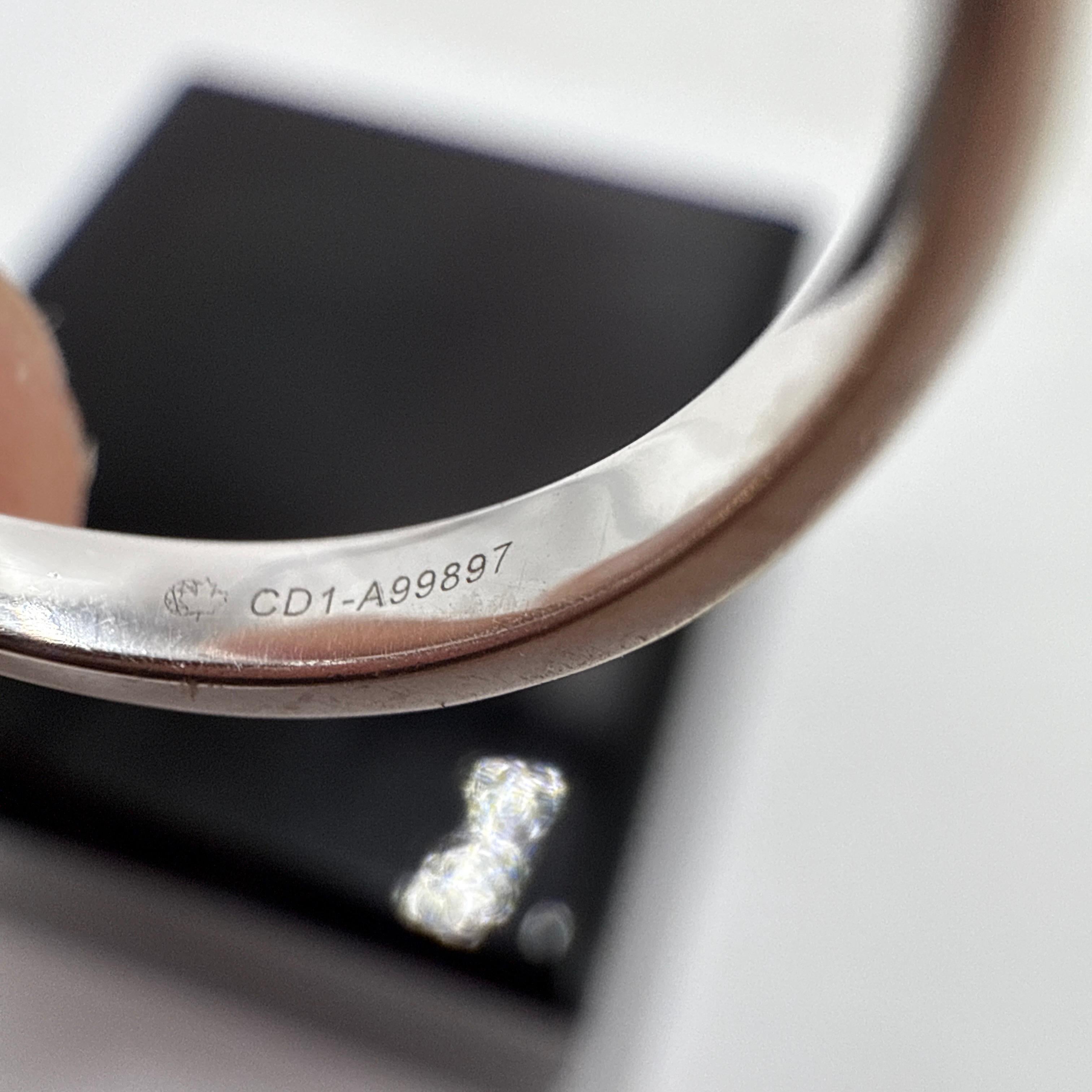 Anello di fidanzamento con diamante naturale in oro bianco 14K canadese VS-2 G-H 0,38ct 0,51TCW in vendita 1