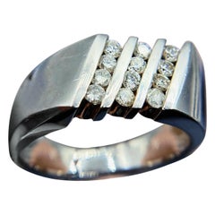 14k White Gold Channel Ring Features 1.00ct