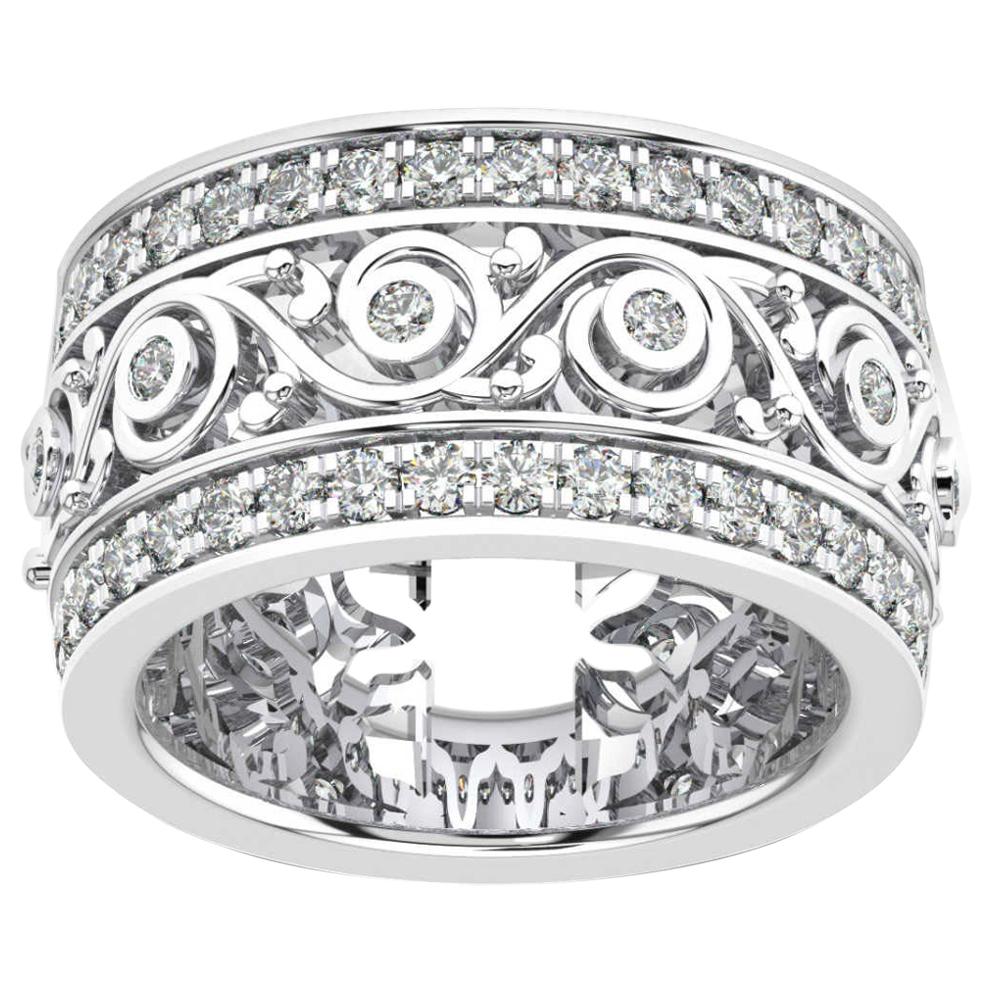 14 Karat Weißgold Charlotte Royal Diamant-Ring '1 1/2 Karat „Cow's
