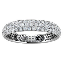 14K White Gold Christa Three Row Eternity Diamond Ring '4/5 Ct. Tw'