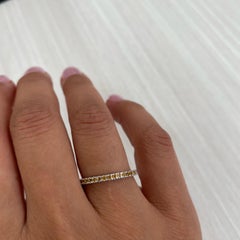 Bandeau en or blanc 14K avec citrine en demi-cercle pour elle