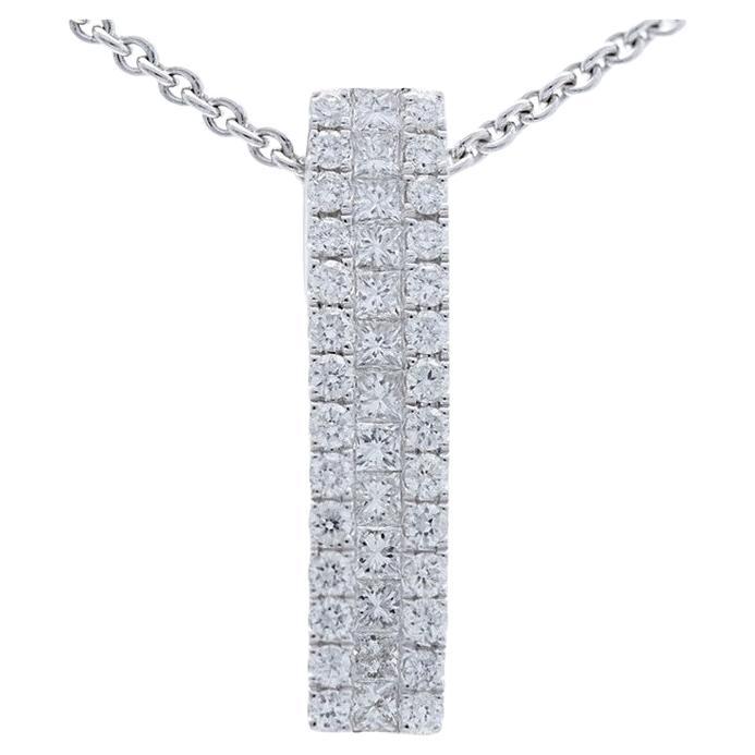 14K White Gold Classic Collection Pendant with 0.3 Carat Diamonds