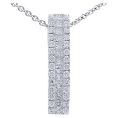 14K White Gold Classic Collection Pendant with 0.3 Carat Diamonds