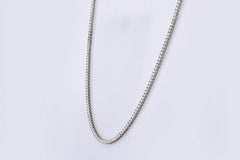 Collana tennis classica con diamanti in oro bianco 14K