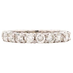 14K White Gold Classic Full Round Diamond Eternity Band