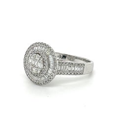 14K White Gold Classic Lover's Diamond Ring