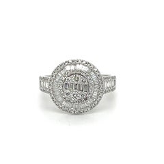 14K White Gold Classic Lover's Diamond Ring