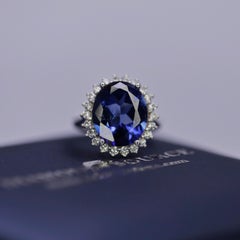 14k White Gold Cocktail Ring with 1.00ct TDW, Diffused