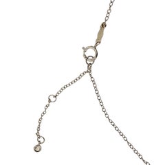14K White Gold Cubic Zirconia Necklace 18" #25756