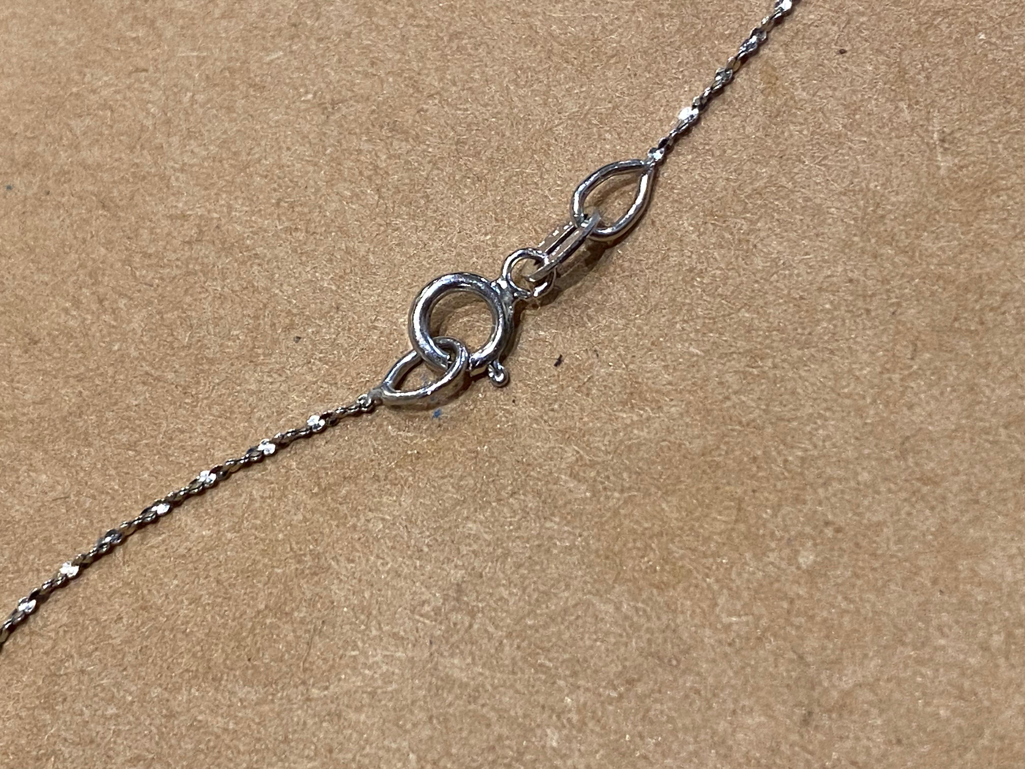 Women's 14K White Gold & Cultured Pearl Italian 16 inches (40cm) Chain Necklace For Sale