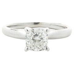 Used 14k White Gold Cushion Cut Diamond Engagement Ring