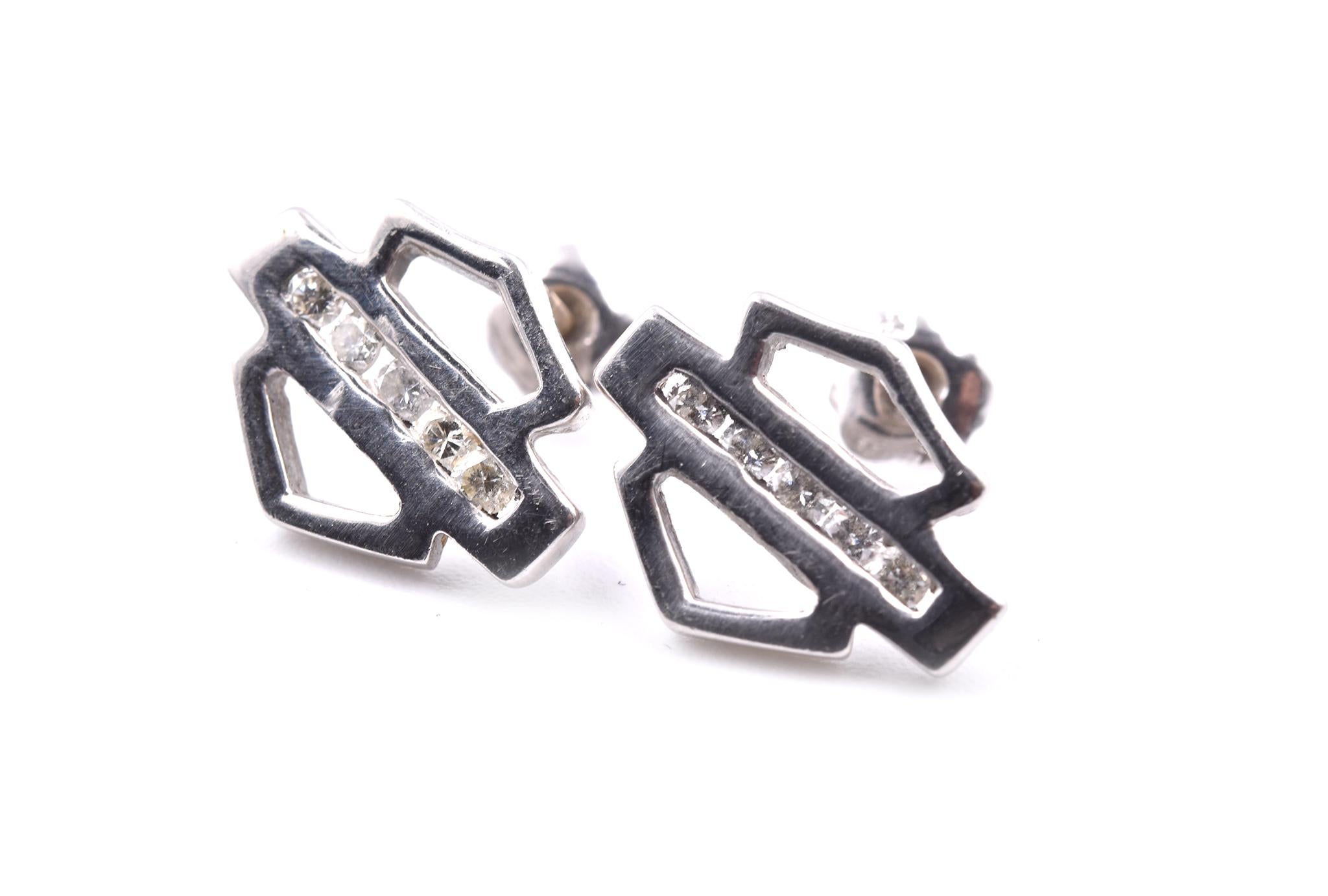 harley davidson gold earrings