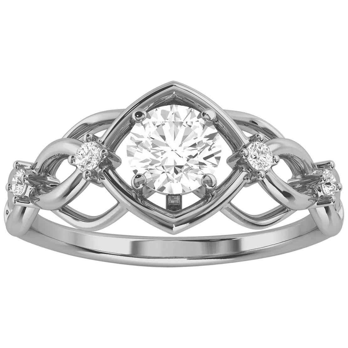 14k White Gold Delicate Orim Diamond Ring '2/5 Ct. Tw' For Sale