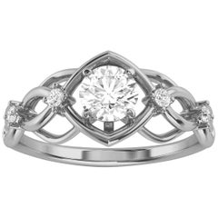 14k White Gold Delicate Orim Diamond Ring '2/5 Ct. Tw'