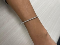 14K White Gold Diamond 1.50ct Flexible Bangle for Her